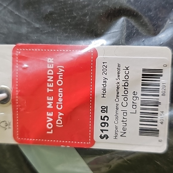 Marine layer Harper Cashmere Crewneck Sweater in Neutral Colorblock - Picture 7 of 7